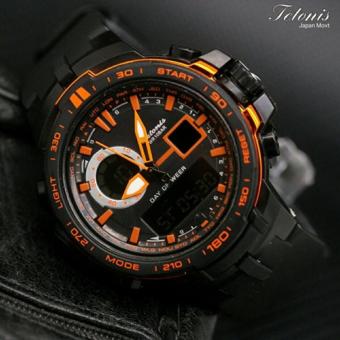 Tetonis Dual Time - Jam Tanga Sporty Pria - Rubber Strap - TN1147 Dual Time  