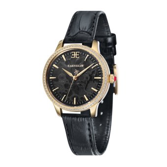Thomas Earnshaw LADY AUSTRALIS ES-8056-01 Women's Black Genuine Leather Strap Watch  