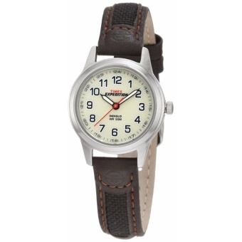 Timex Women's T41181 Expedition Metal Field Mini Black/Brown Nylon/Leather Strap Watch - intl  