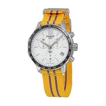 Tissot Mens Quickster Swiss Quartz Stainless Steel and Nylon Watch, Color:Yellow (Model: T0954171703705) - intl  