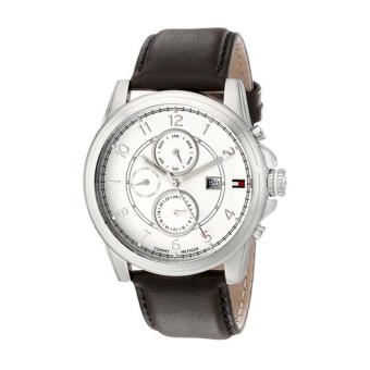 Tommy Hilfiger Watch Bayside Brown Stainless-Steel Case Leather Strap Mens NWT + Warranty 1710294  