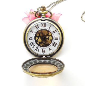 tongzhi wholesale hot sale bronze vintage skeleton roma fashion women quartz pocket fob watches - intl  