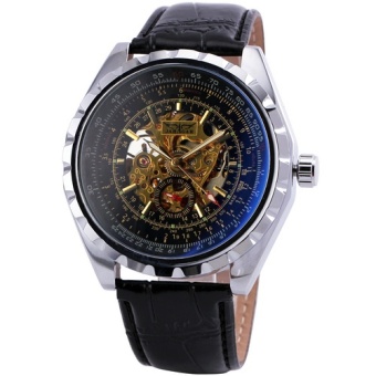 Top Luxury Mens Auto Mechanical Wrist Watches WINNER Brand Male Skeleton Watches Blue Ray Working Sub-dial Luminous Hands +BOX 234 - intl  