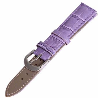 Twinklenorth 18mm Purple Genuine Leather Watch Strap Band - intl  