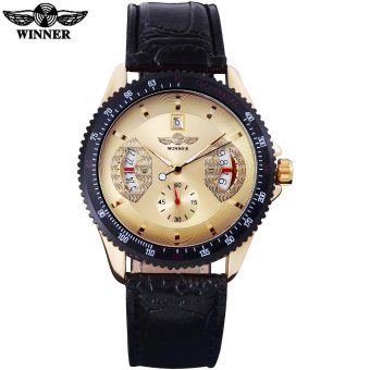 TWINNER brand men fashion mechanica watches casual men's automatic auto date silver case watches male clock relogio masculino - intl  