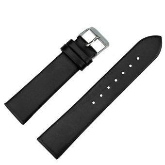 UJS 20mm Women Fashion Leather Watch Strap Watch Band Black  