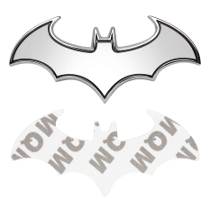 Universal Car Styling Batman 3D Metal Stickers Decals Auto trunk Badge Emblem Logo Stickers(Silver)