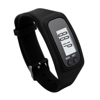 Universal Gelang Sport Pedometer Calorie Wristband LCD - Black  
