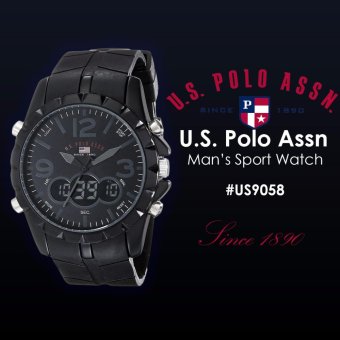 U.S. Polo Assn. Men's US9058 Sport Watch Black Analog-Digital Watch - intl  