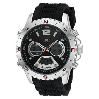 U.S. Polo Assn. Sport Men's Quartz Metal and Rubber Casual Watch, Color:Black (Model: US9550) - intl  