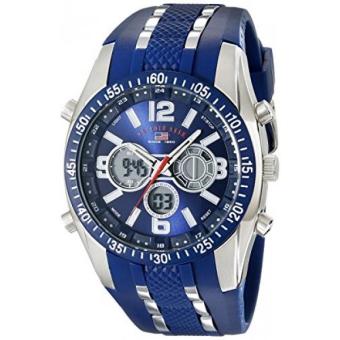 U.S. Polo Assn. Sport Mens US9284 Blue and Silver-Tone Analog/Digital Chronograph Watch - intl  