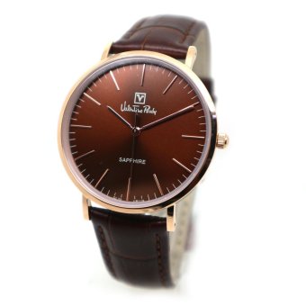 Valentino Rudy - Jam Tangan Wanita - Rosegold-Coklat - Strap Coklat - VR119-2542  