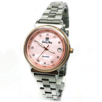 Valentino Rudy - Jam Tangan Wanita - Silver-Pink - Stainless Steel - VR123-2677  