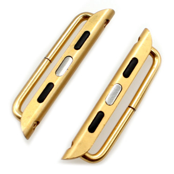 Vanker Brand New Hot 42mm Stainless Steel Band Strap Adapter Connector for Apple Watch (Gold)  