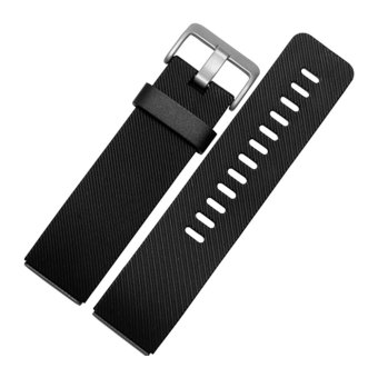 Vanker Silicon Twill Diagonal Bracelet Watch Band Replacement Strap For Fitbit Blaze (Black)  