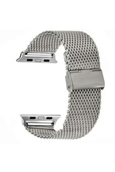 Vococal Men's Silver Stainless Steel Band for Apple Watch  