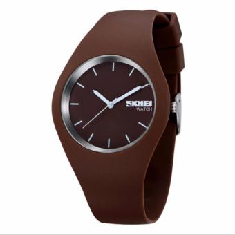 Watch Women SKMEI brand luxury Fashion Casual quartz watches leather sport Lady relojes mujer women wristwatches Girl Dress (Brown) - intl  