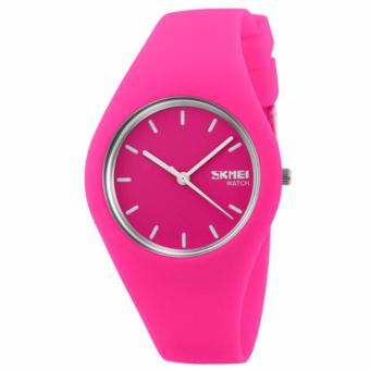 Watch Women SKMEI brand luxury Fashion Casual quartz watches leather sport Lady relojes mujer women wristwatches Girl Dress (Rose) - intl  