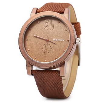 Weesky 1281 Casual Style Male Quartz Watch with Frosted Surface (Brown)  