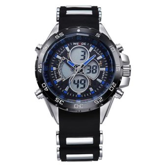 WEIDE 1103 Men's Swiss Waterproof Watches Multi - Functional Military Table Outdoor Climbing Sports Men 's Silicone Band Watch Blue - intl  