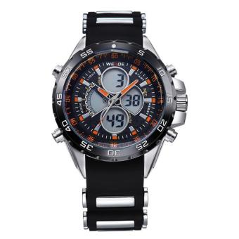 WEIDE 1103 Men's Swiss Waterproof Watches Multi - Functional Military Table Outdoor Climbing Sports Men 's Silicone Band Watch Orange - intl  