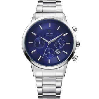WEIDE 3312 Fashion stainless steel waterproof watch (Silver)  