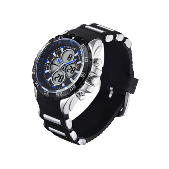 Weide Mens Black Silicon Strap Watch WH1103-7C  