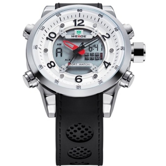 WEIDE Sport Watch Brand Dual Time Zone Men Quartz Digital Multimeter Waterproof Outdoor Military Watches Men Wristwatch 3315 - intl  