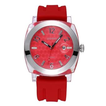 WEIQIN Date Plastic Silver Alloy Soft Silicone Strap Casual Sports Shock Water Resistant Brand Fashion Watch - intl  