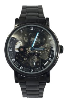 Winner Automatic Mechanical Dial Stainless Steel Strap Wrist Watch WINK0023 Black  