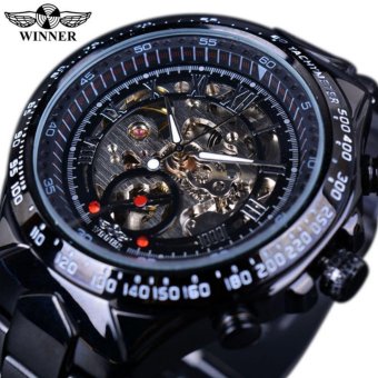 Winner Luxury Clock Men Automatic Watch Skeleton Military Watch Mechanical Relogio Male Montre Homme Watch Mens Relojes - intl  