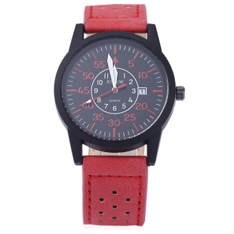 XINEW 2248G Male Sports Quartz Watch Calendar Luminous Pointer Wristwatch (Red)  