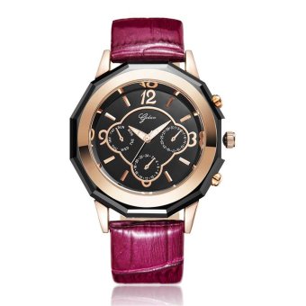 YADAN Women's Watches Quartz Casual Leather Strap Purple Color - intl  