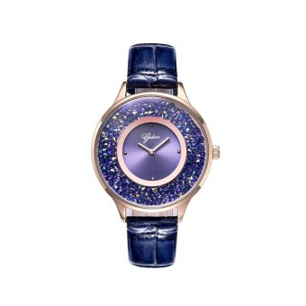 YADAN Women's Watches Quartz Fashioh Leather Strap Purple Color - intl  