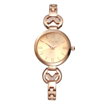 YAQIN Women's Luxury Full Alloy Bangle Bracelet Watches 258702(Gold) - Intl  