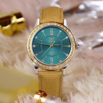 YAZOLE Gold Diamond Quartz Watch Women Ladies Famous Brand Luxury Golden Wrist Watch Female Clock YZL361G-Yellow - intl  