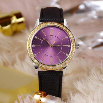 YAZOLE Gold Diamond Quartz Watch Women Ladies Famous Brand Luxury Golden Wrist Watch Female Clock YZL361P-Black - intl  