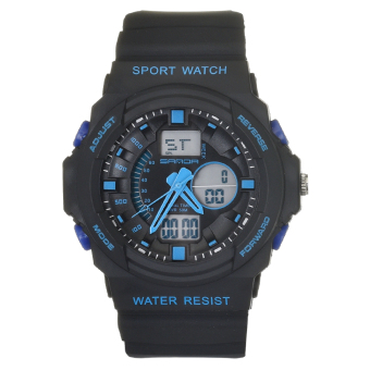 Yika Diver Waterproof LED Light Digital Quartz Wrist Watch (Blue)  
