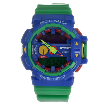 Yika LCD Light Waterproof Watch (Green)  