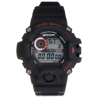 Yika Military 30m Waterproof Sport Army Digital LED Date Watch (Red)  