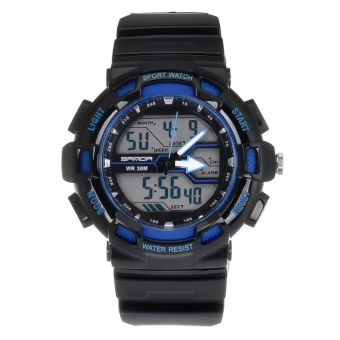 Yika Multifunction Dual Display Waterproof Shockproof Watch (Blue)  