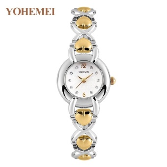 YOHEMEI 0190 Ladies Bracelet Wristwatch Women Fashion Bracelet Watch Dial Quartz Watch - White - intl  