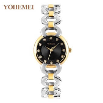 YOHEMEI 0191 Women Quartz Watch Luxury Brand Women Watch Waterproof Silver Color Alloy Strap Quartz Wrist Watches Fashion Ladies Watch - Black - intl  
