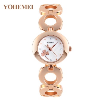 YOHEMEI Ladies Bracelet Luxury Watches Women's Quartz Watch Girl's Wrist Watch - White - intl  