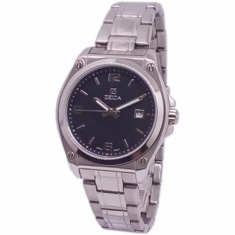 Zeca 550050 Analog Tali Rantai Jam Tangan Wanita - Silver Hitam  