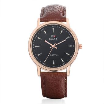 ZUNCLE Men Business Leather Quartz Wrist Watch (Brown)  
