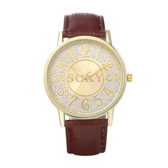 ZUNCLE Men Fashion Leather Band Wrist Watch (Brown)  