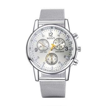 ZUNCLE Men Three Dial Fashion Quartz Wrist Watch (Silver)  