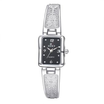 ZUNCLE Women Square Collocation Quart Wrist Watch (Silver)  