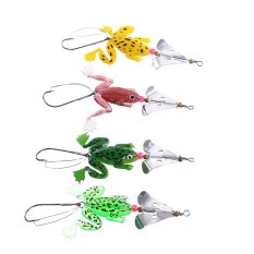 8pcs/lot Frogs Fishing Lure Set Rubber Soft Fishing Bait SpinnerBait Hook Fishing Tackle - Intl